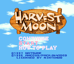 Harvest Moon (USA) Title Screen